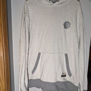 Champion Cream Pullover Hoodie with Gray Trim